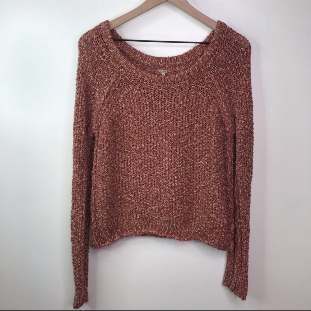 FREE PEOPLE Marled knit cotton sweater